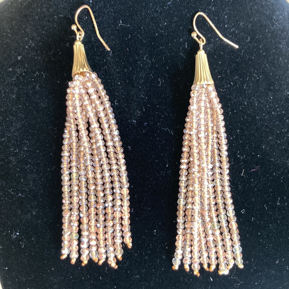 💕Beautiful Pink Crystal Beaded Earrings💕